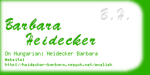 barbara heidecker business card
